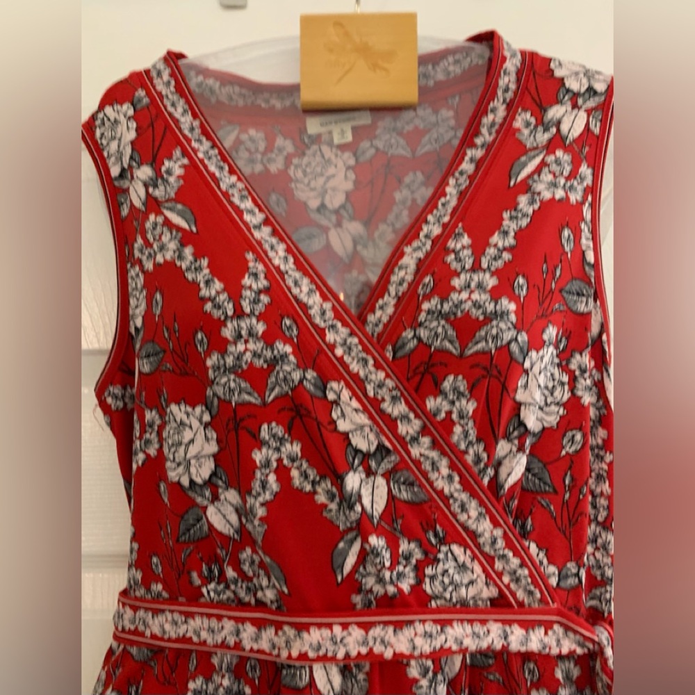Max Studio Red Wrap Maxi Dress